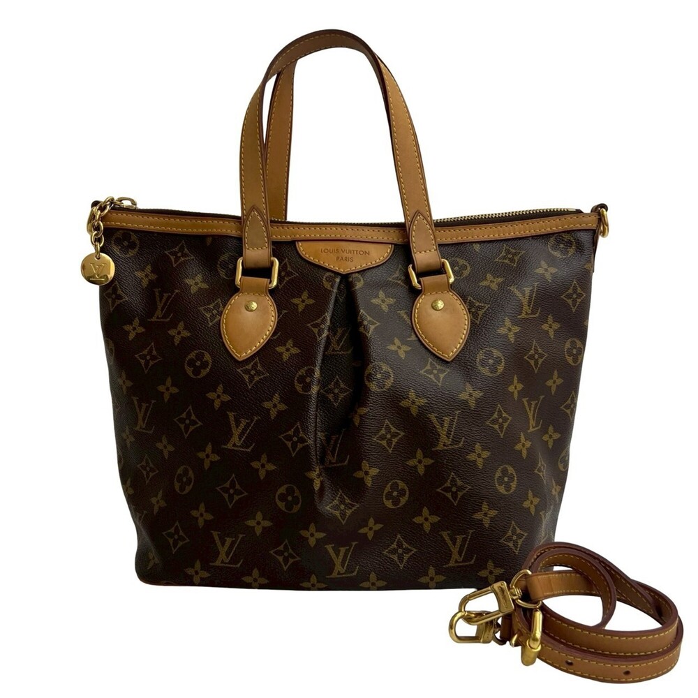 LOUIS VUITTON Authentic Brown Monogram Leather Shoulder Bag